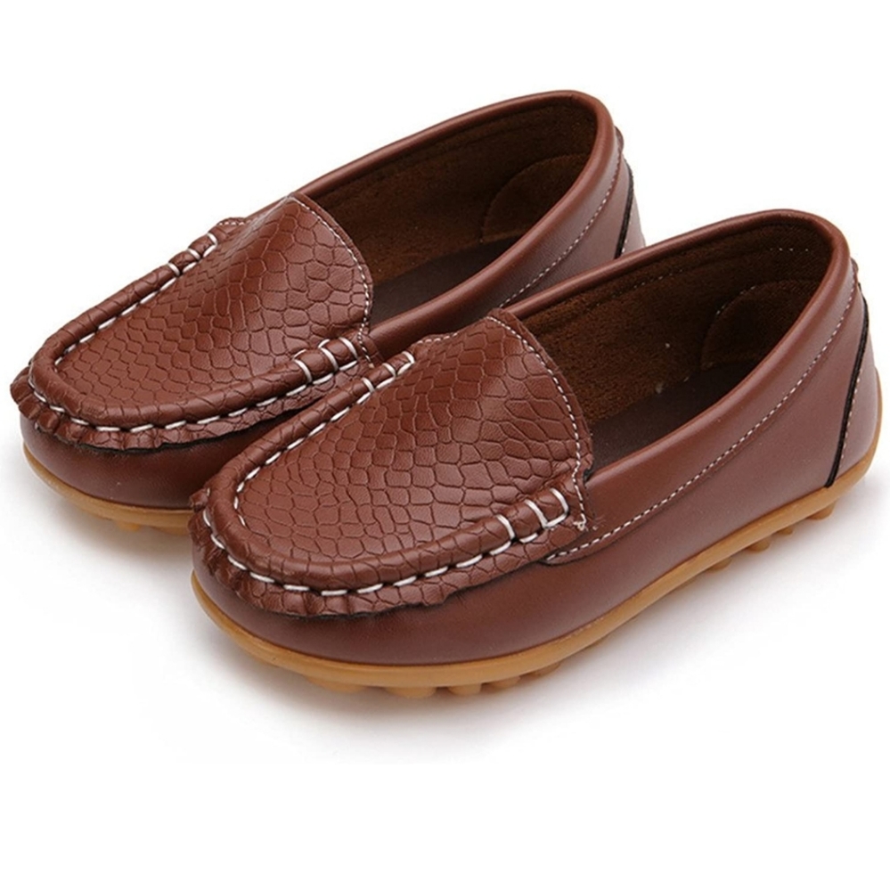 Boys Slip on Loafers Dress Flat Shoes Size 8